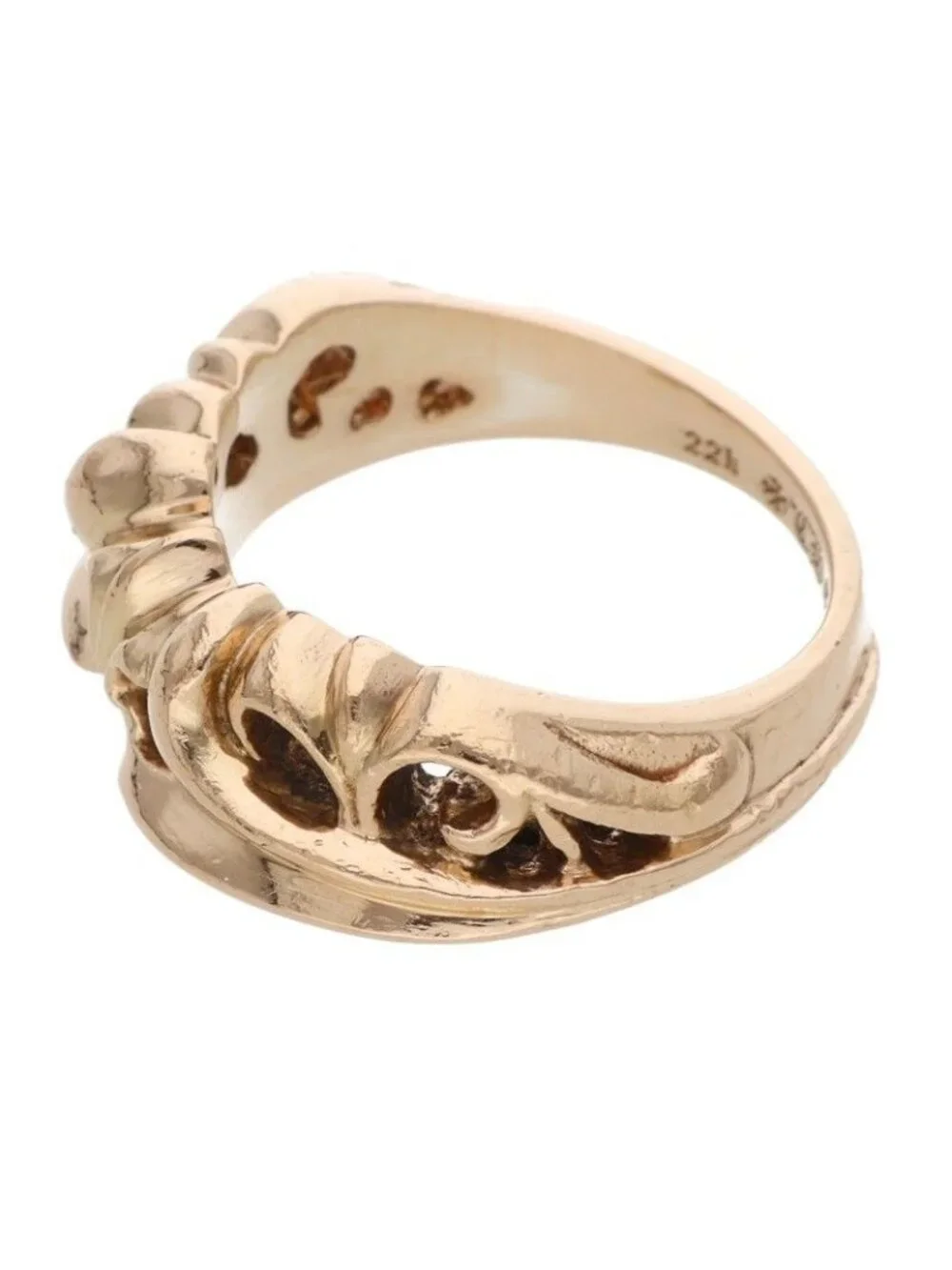 Chrome Hearts KT Half K&t Gold Ring